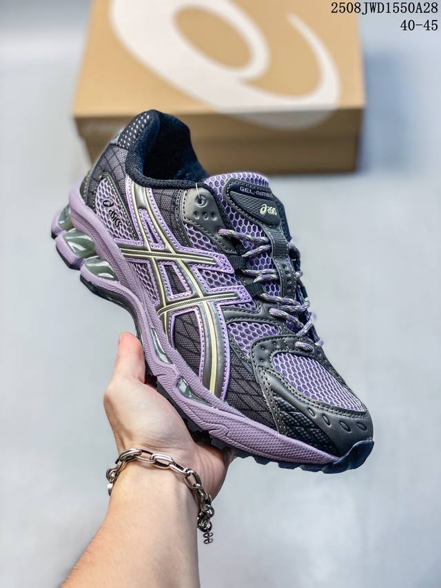 Asics utilizes environmentally friendly aerospace synthetic leather with a breat