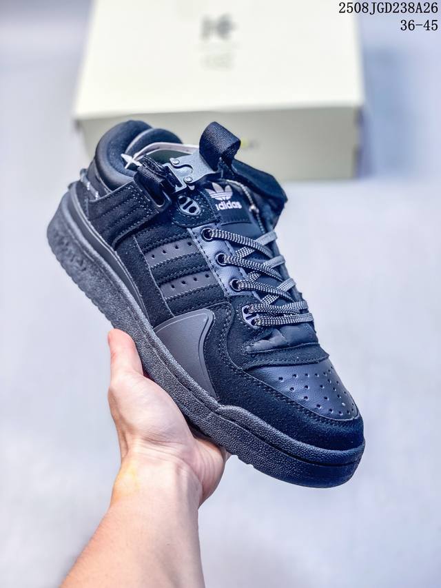 Authentic Bad Bunny x Adidas Forum low-top versatile trendy casual sports sneak