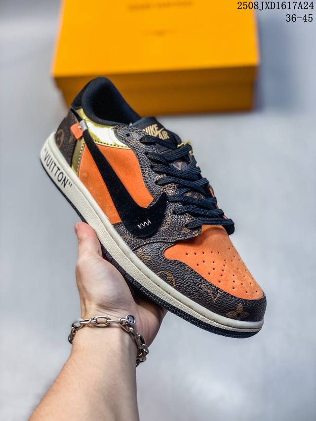 Hook Louis Vuitton x Air Jordan 1 High Lv Joint Brown Aj1 Jordan 1 Generation Aj