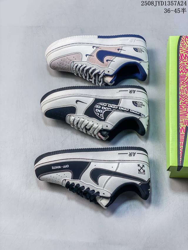 High-end customized Nike Air Force 1 '07 Low The North Face co-branded cream wh