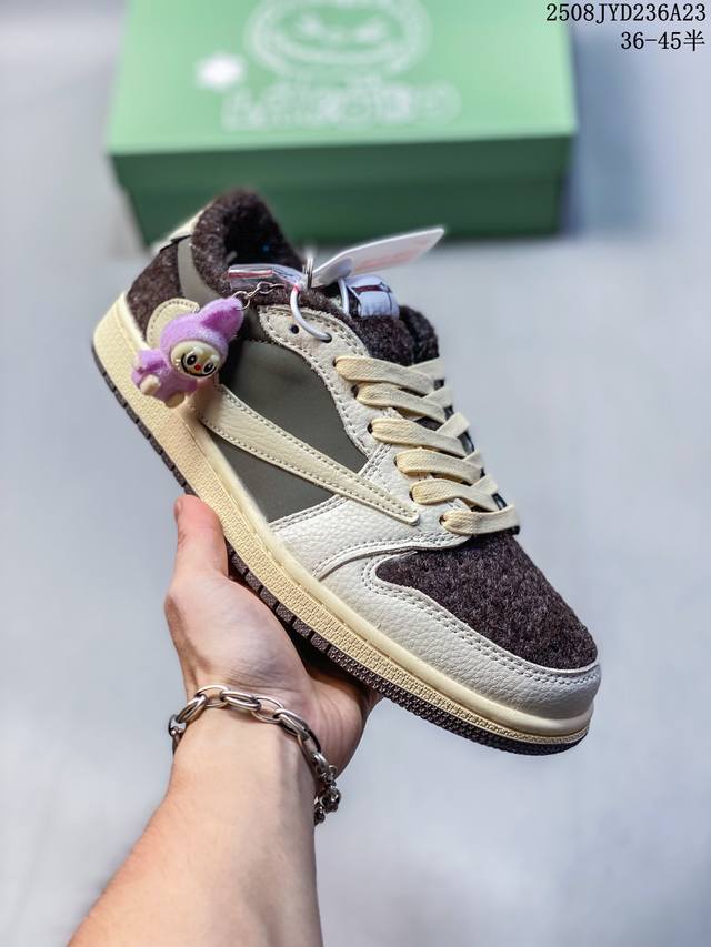 Corporate-level Nike Air Jordan 1 X Travis Scott Aj1 inverted hook Joe One inve