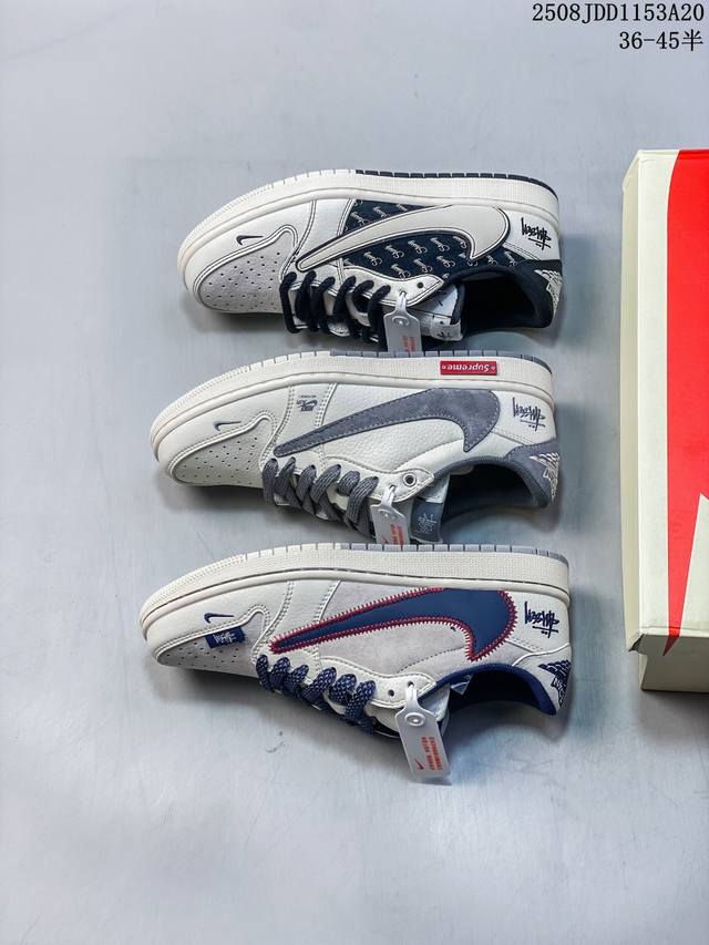 Nike Sb Dunk Low "Lv Joint Dark Night White" High-end customized low-top casual