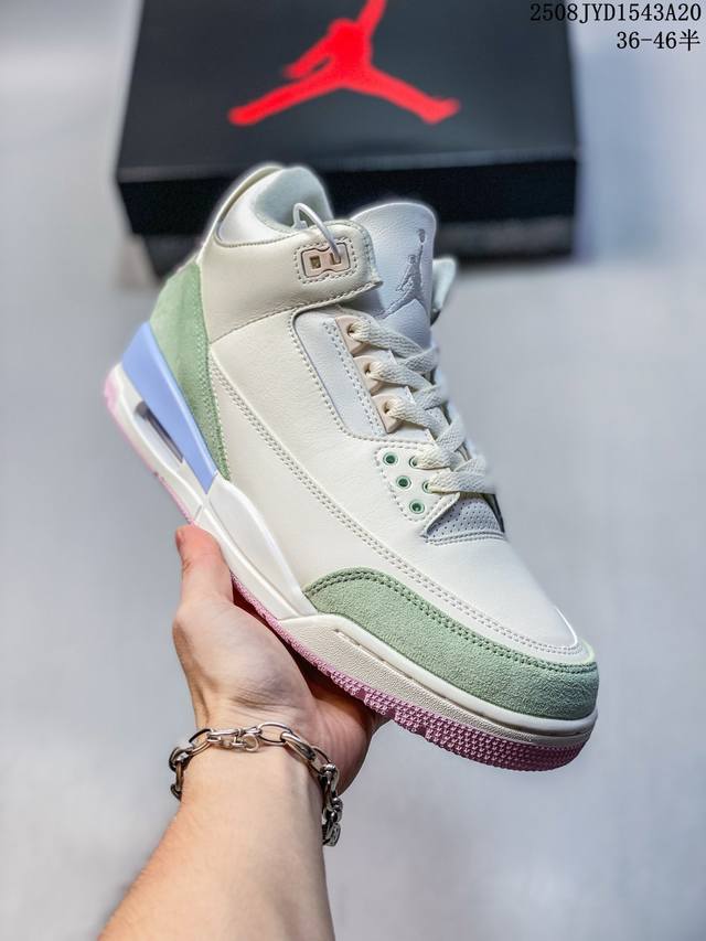 Air Jordan 3 Retro Hall of Fame Aj3 Jordan 3 series basketball shoes adopt a col