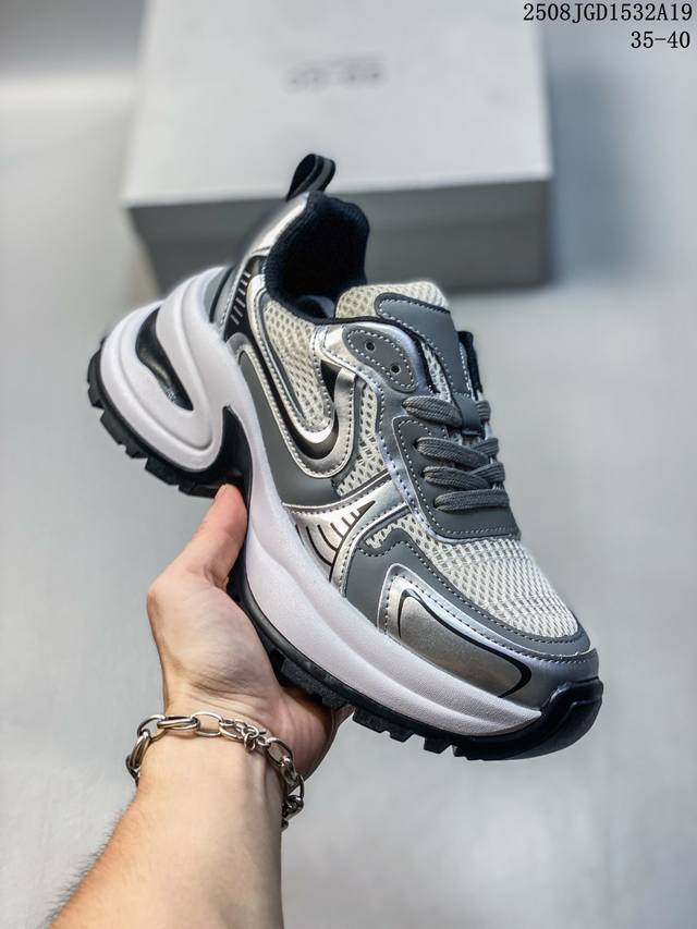 Gg-Cc Zhao Lusi's same casual sports thick-soled high-heeled dad shoes #Celebrit