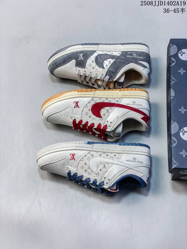 Nk Sb Dunk Low Lv joint white moon blue anniversary high-end customized low-top