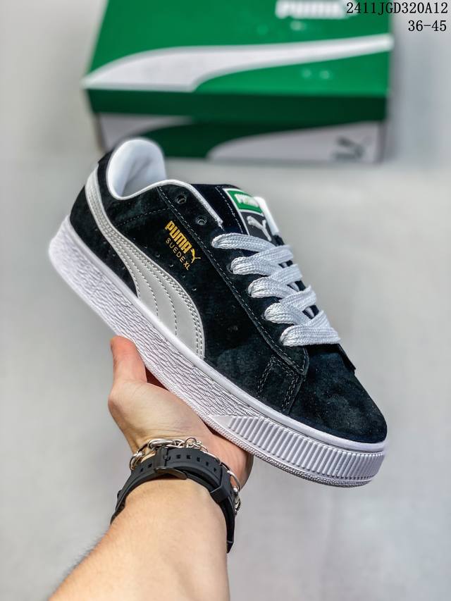 Puma Suede Platform Gold Rihanna thick-soled platform casual versatile sneakers