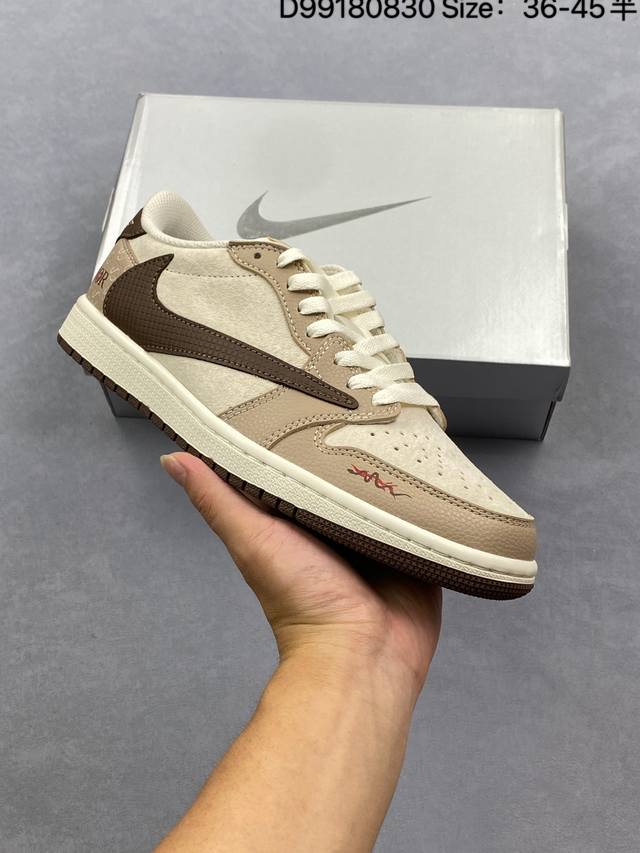 Authentic Nike Air Jordan 1 X Travis Scott Aj1 inverted hook Joe 1 inverted hook