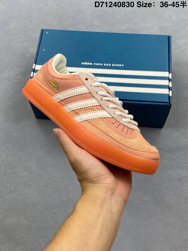 Company-level Bad Bunny X Adidas Originals Gazelle Indoor Trefoil casual non-sli