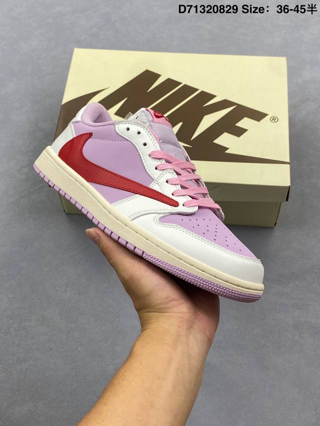 Company-level Aj1 inverted hook Travis Scott X Air Jordan 1 "Reverse Mocha" Aj1