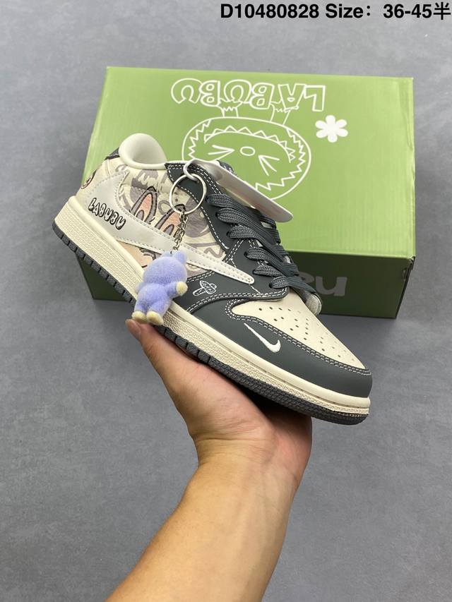High-end customized Travis Scott X Jordan 1 Low "Labubu Labubu co-branded" Jorda