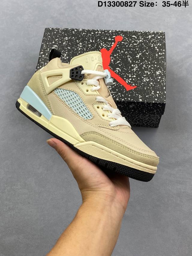 Authentic label with half size Air Jordan 3.5 Spizike Low Arctic Orange low-top