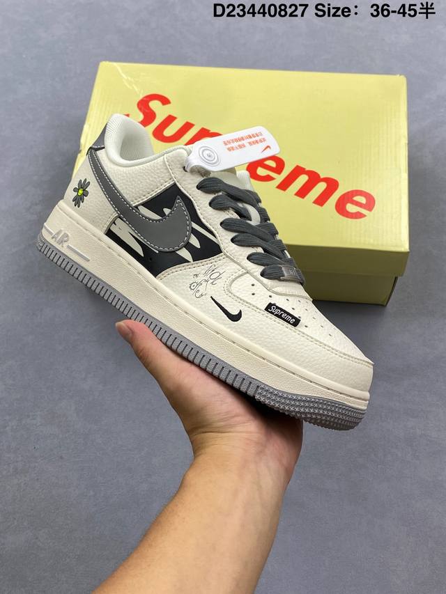 Stussy X Air Force 1 Low white, blue and gray graffiti hook Original last and ca