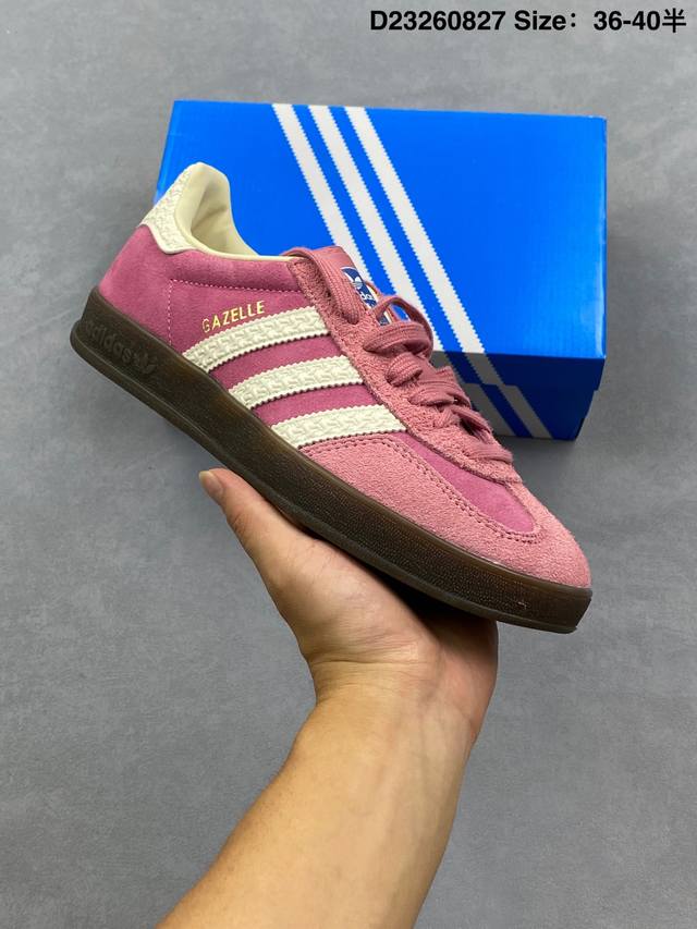 Adidas Originals Gazelle Indoor Retro Trefoil Non-slip Transparent Rubber Sneak