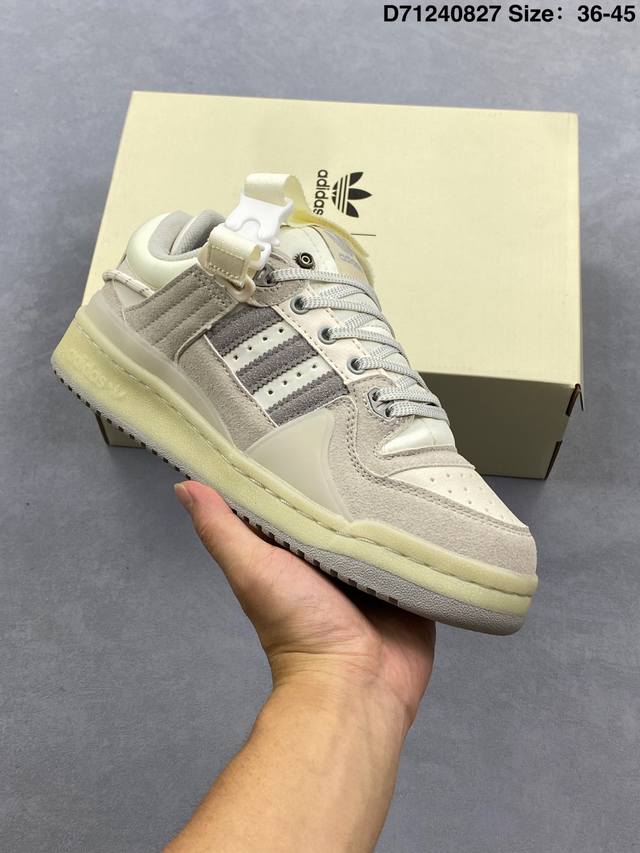 The Bad Bunny x Ad Originals Forum Buckle Low Cangrejeros De Santurce (White an