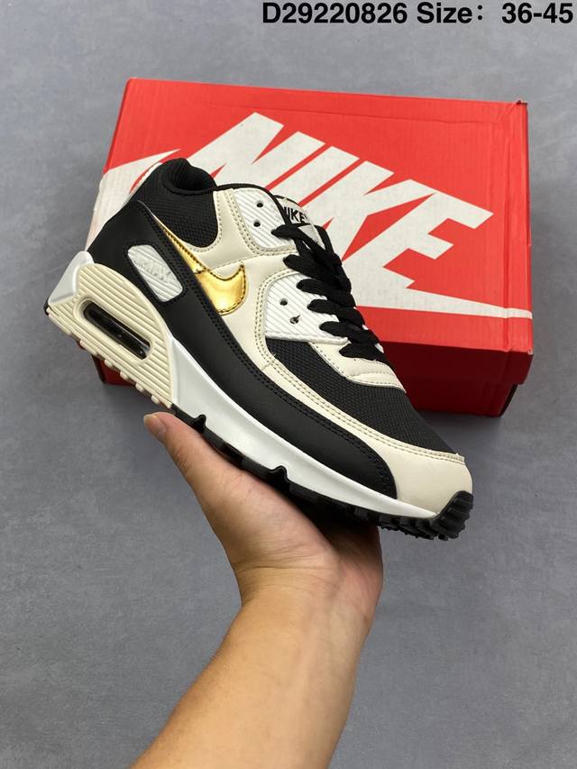 Nike Air Max 90 classic retro running shoes with small air cushioning. The upper
