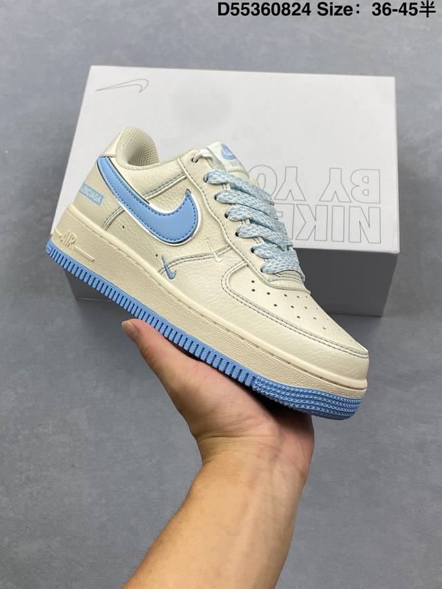 Nike Air Force 1 Low'07 Air Force One low-top casual sneakers, customized leathe