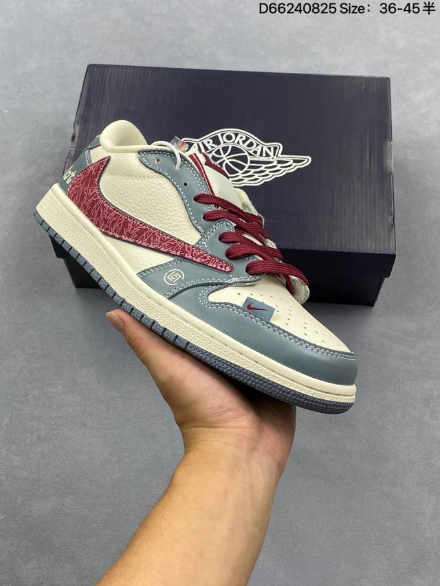 Aj1 Travis Scott X Air Jordan 1 "Reverse Mocha" Aj1 Joe 1 Ts Lightning joint inv