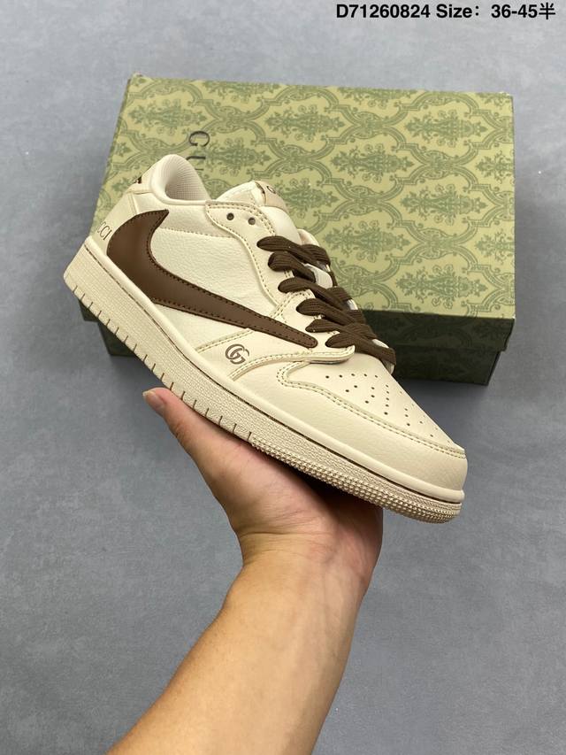 Aj1 Travis Scott X Air Jordan 1 "Reverse Mocha" Aj1 Joe 1 Ts Lightning joint rev