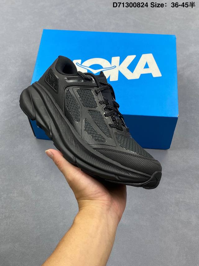 Hoka M Clifton One9 lightweight low-top outdoor trail running shoes. Outdoor mou