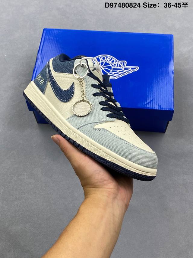 Ts X Air Jordan X Louis Vuitton Aj1 Low Hook Low-top LV Joint - Off-white Gray S