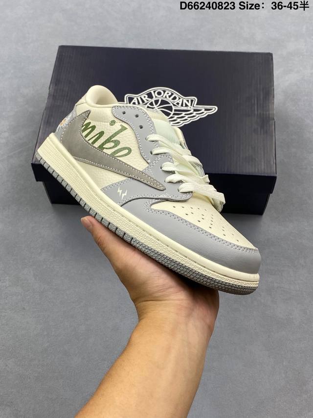 Aj1 Travis Scott X Air Jordan 1 "Reverse Mocha" Aj1 Joe 1 Ts Lightning joint rev