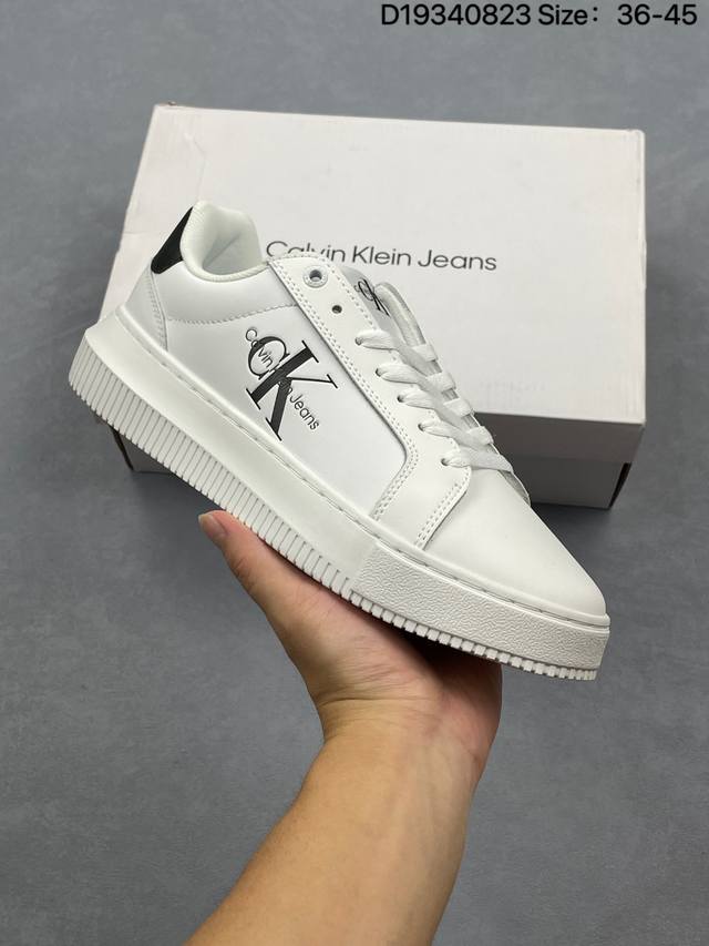 Ck Jeans men's fashion letter stitching retro street casual shoes sports running