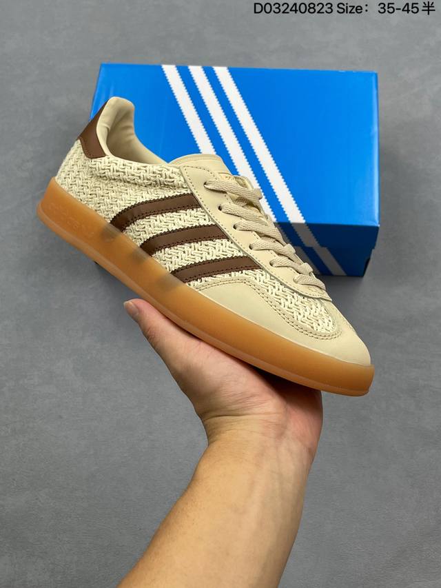 Adidas Originals Gazelle Indoor Trefoil Retro Non-slip Wear-resistant Low-top Sn