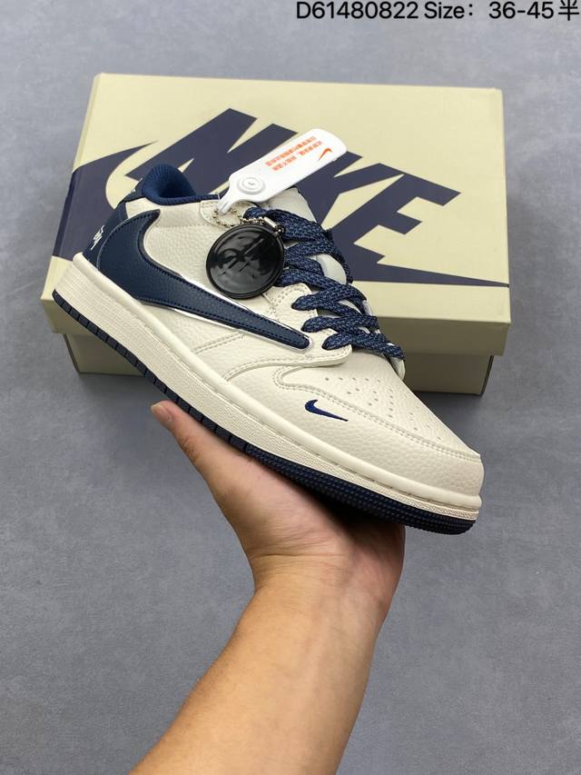 Corporate-level Nike Air Jordan 1 X Travis Scott Aj1 inverted hook Joe One inve