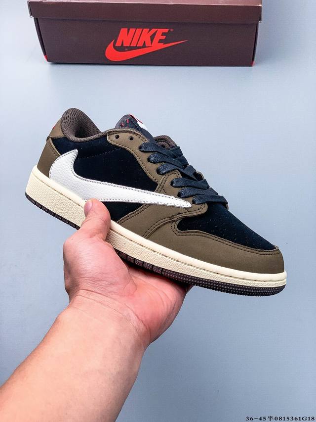 Company-level top-tier! Nike Air Jordan 1 Low Aj1 Qiao 1 inverted hook low-top t
