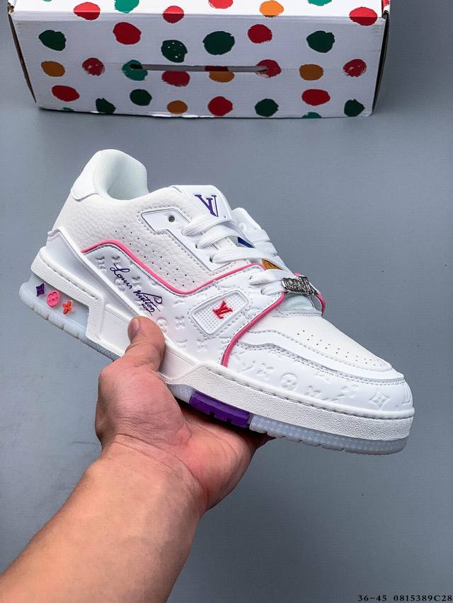 Louis Vuitton LV Louis Vuitton sneakers are a favorite among celebrities, with t