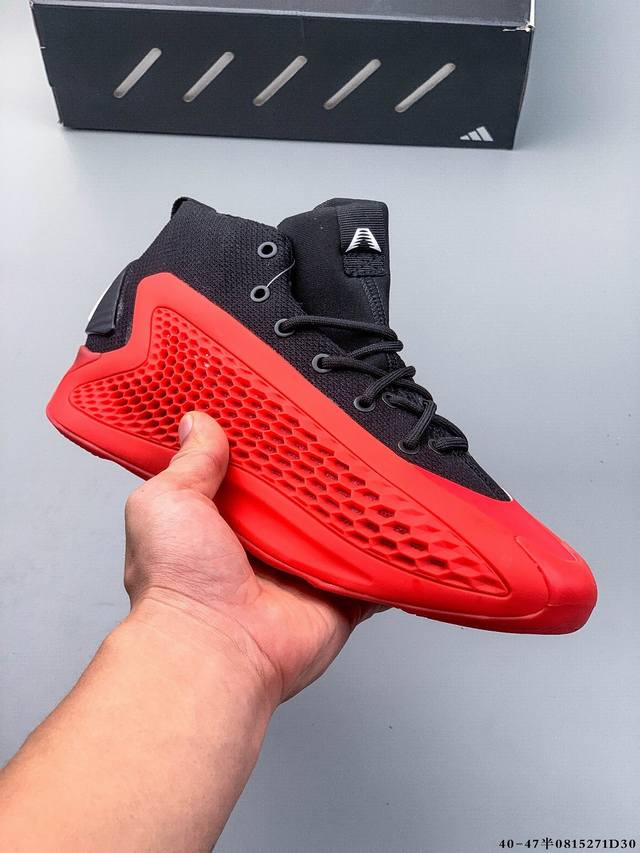 Adidas Anthony Edwards AE 1, the signature high-top basketball shoe featuring sh