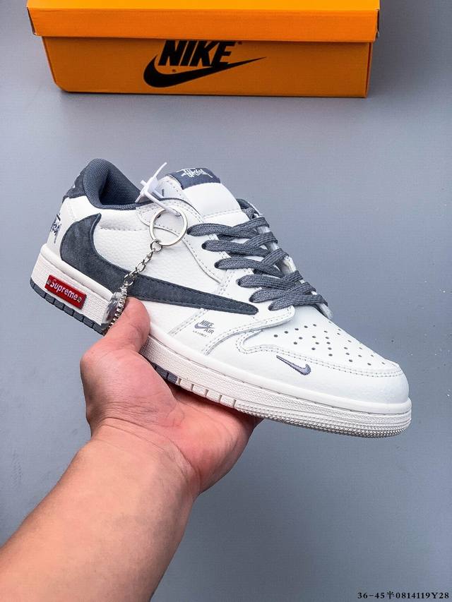 Company-level top-tier! Nike Air Jordan 1 Low Aj1 Joe 1 inverted hook low-top tr