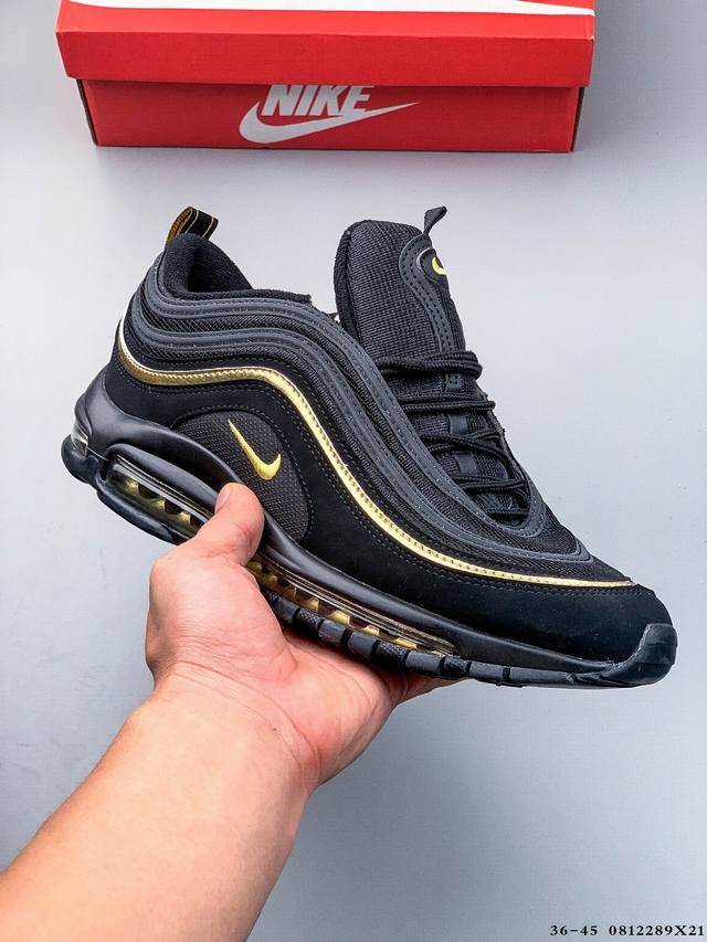Nike Air Max 97 Bullet Series Full Palm Air Cushion Classic Sports Leisure Runn