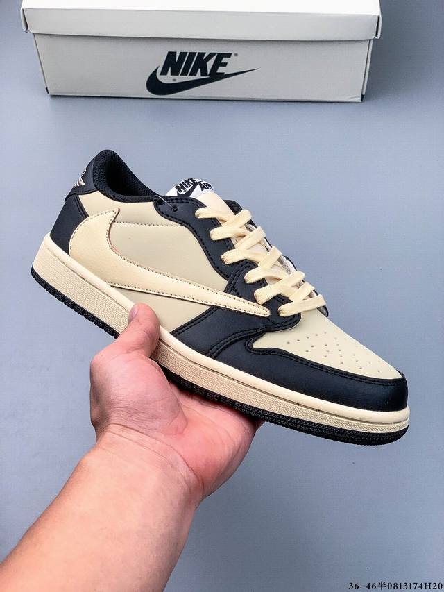 Authentic half size! Nike Air Jordan Low 1 Joe 1 low-top inverted hook classic