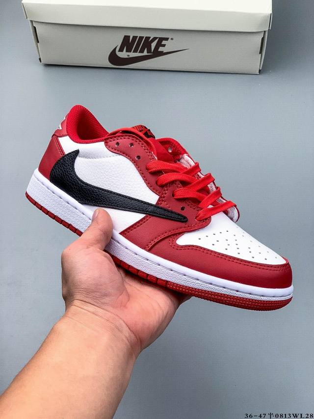 Company-level top-tier sneakers! Nike Air Jordan 1 Low Aj1 Joe 1 inverted hook