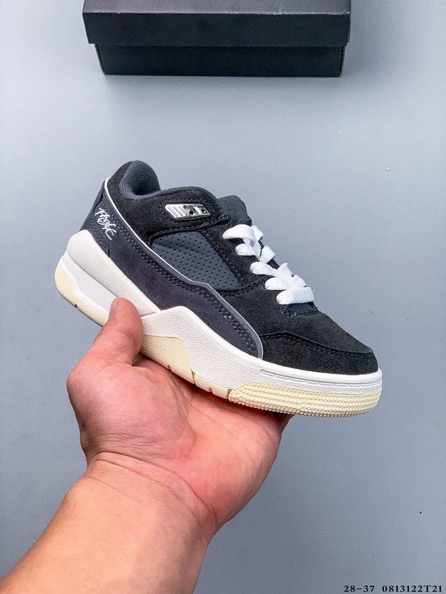 Jordan Flight Court Sp "Tela" 2025 New Versatile Skateboard Shoe for Kids Jordan