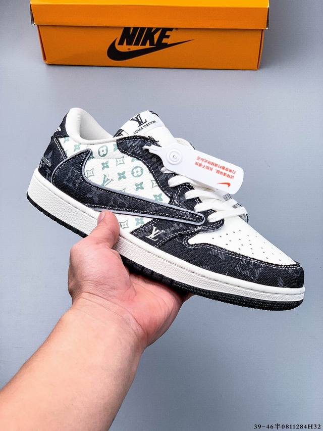 Company-level top-tier sneakers! Nike Air Jordan 1 Low Aj1 Joe 1 inverted hook l