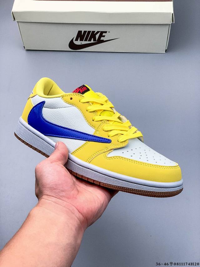 Authentic half size! Nike Air Jordan Low 1 Joe 1 low-top inverted hook classic