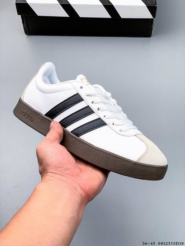 Adidas Neo Vl Court 2.0 Trefoil fashionable sneakers, T-toe, slip-resistant, wea