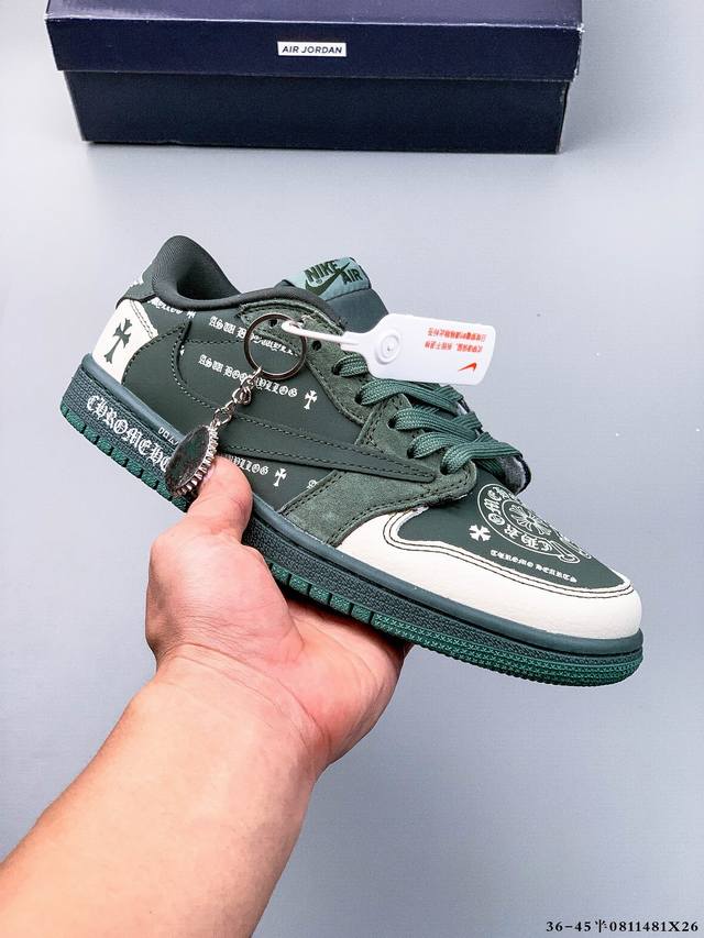 Authentic half size! Nike Air Jordan Low 1 Joe 1 low-top inverted hook classic