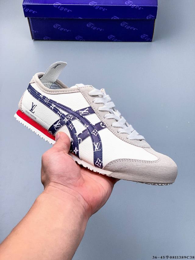Asics Onitsuka Tiger handmade shoes. Authentic, first-grain lambskin leather fro