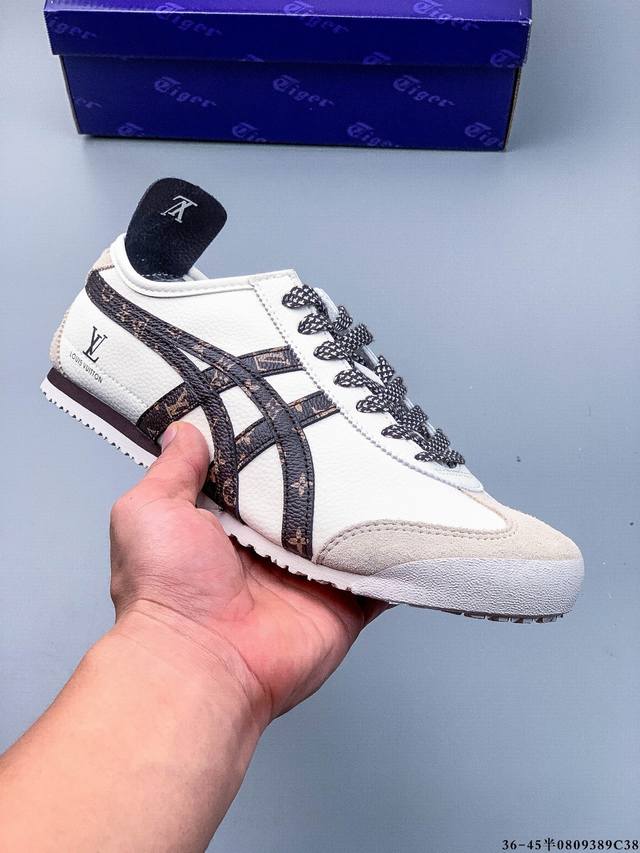 Asics Onitsuka Tiger handmade shoes. Authentic, first-grain lambskin leather fro