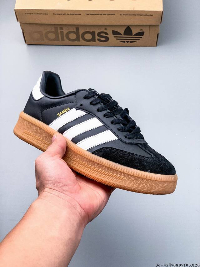 Company Level! Adidas Samba Xlg Thick-soled Low-top Retro Sneakers 0809103X20 DD