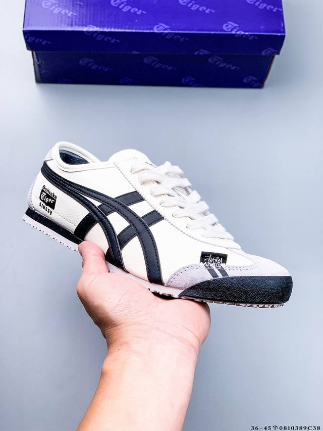 Asics Onitsuka Tiger handmade shoes. Authentic, first-grain lambskin leather fro