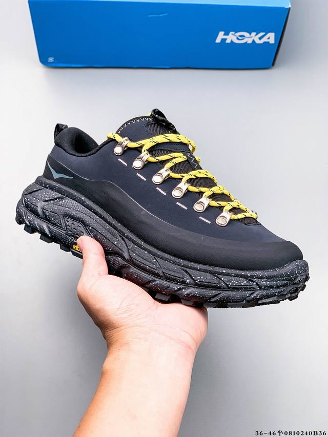 Company-level! Hoka One One Tor Summit Outdoor Leather Panel Hiking Shoes DDD.