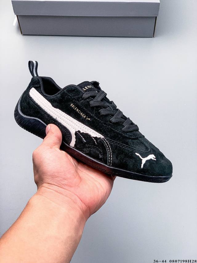 Company Level! Puma x Balenciaga Speedcat series thin-soled shoes with rounded t