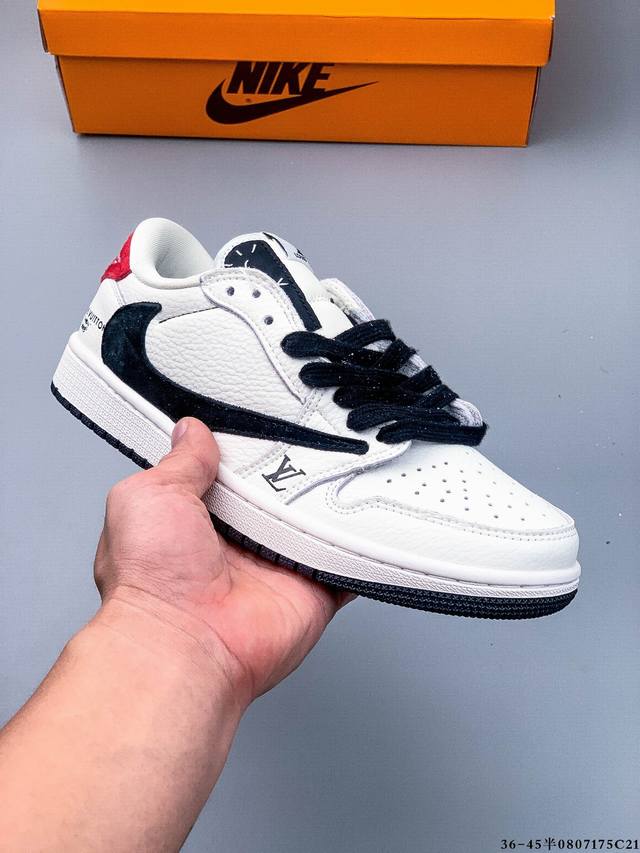 Authentic half size! Nike Air Jordan Low 1 Joe 1 low-top inverted hook classic