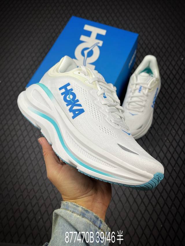 B Hoka One One Bondi 9 Functional Cushioning Running Shoes #The upper is made of