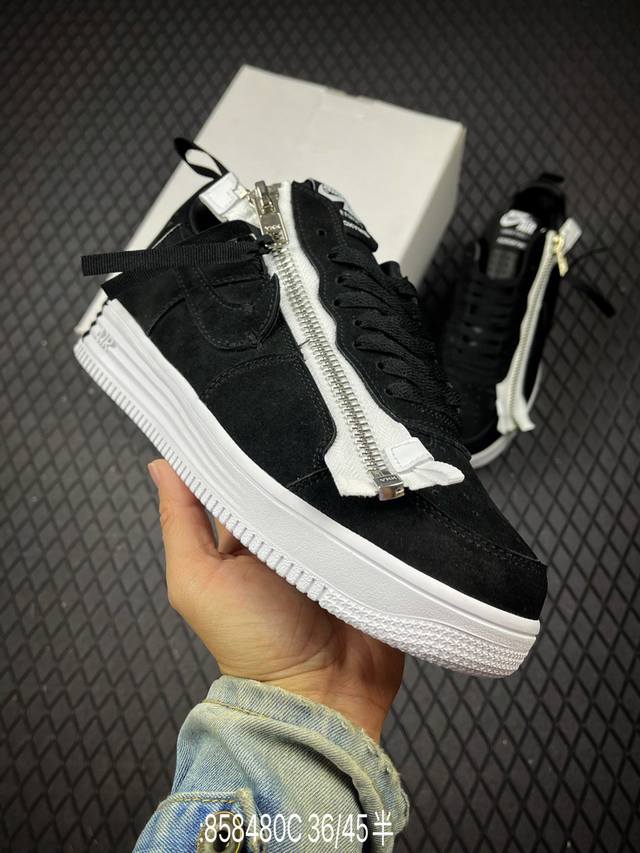 C Nike Lunar Force 1 Low Acronym Black White. This LeBron James collaboration fe