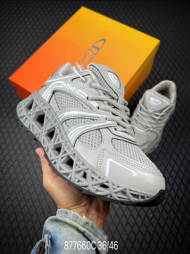 C The original Dior B35 round-toe lace-up low-top lifestyle shoe. Crafted from l